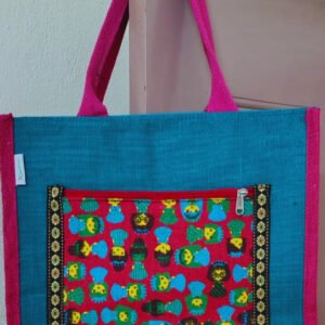 Printed jute Shoulder bag