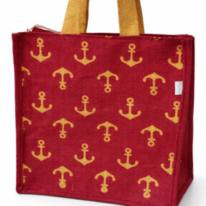 Lunch bag In Printed Jute.