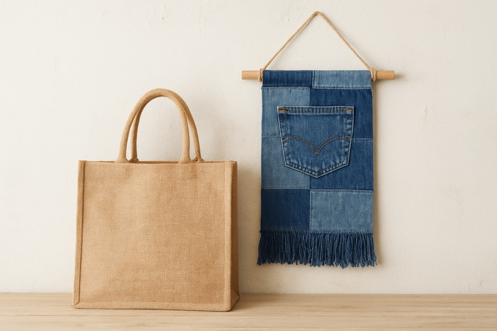 image of jute and upcycling products.