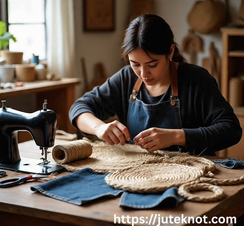 making of jute and upcycling products.