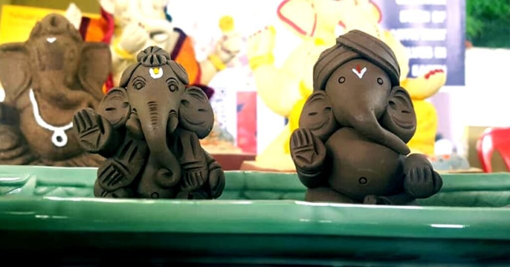 celebrate festival with clay ganapathi