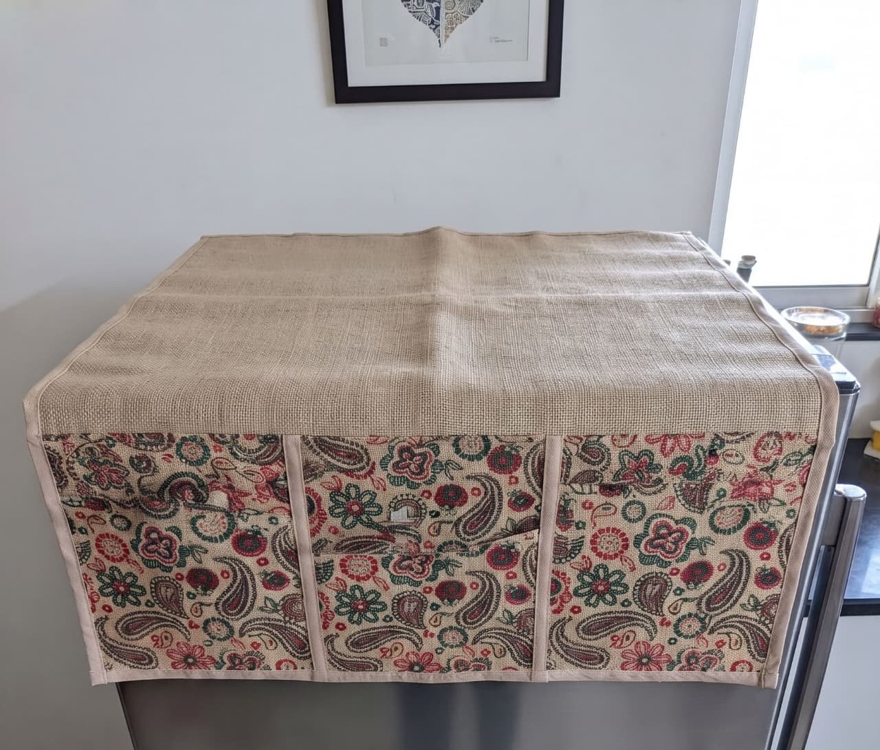jute fridge cover