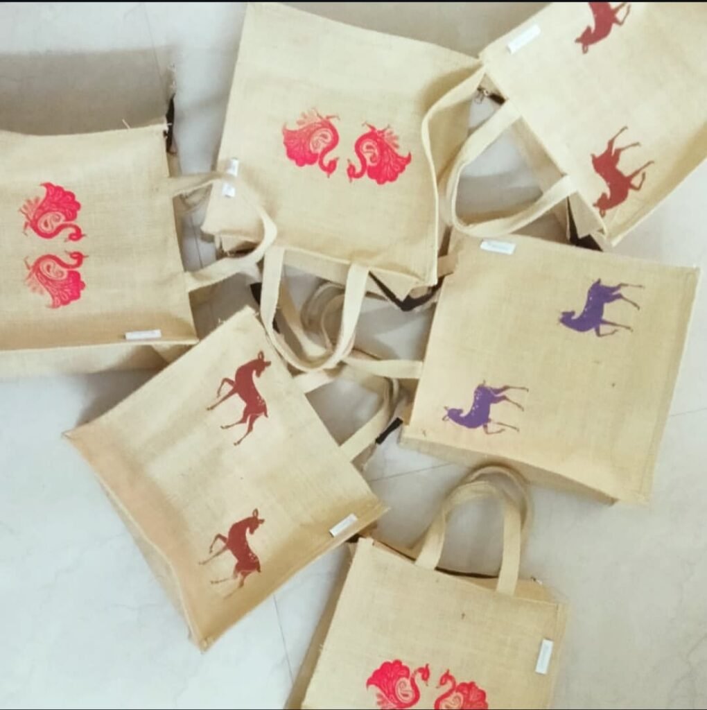 screen printing jute tambulam bags